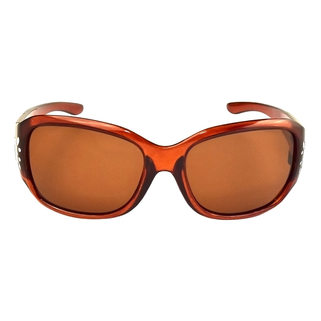 Kidz K062 C15 Crystal Dark Brown w Silver Butterfly / Brown Lenses