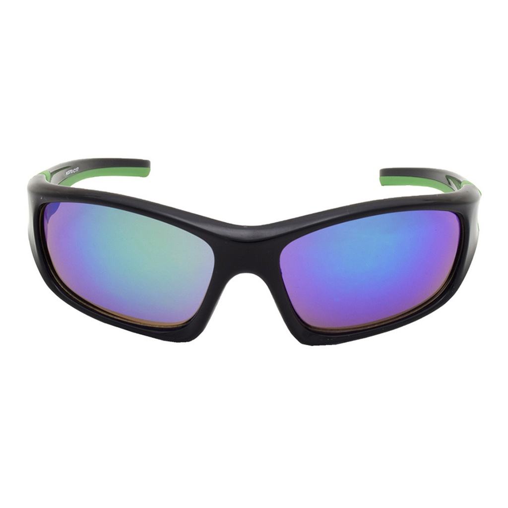 Kidz K070 C17 Matte Black w Green Rubber / Green Revo Lenses