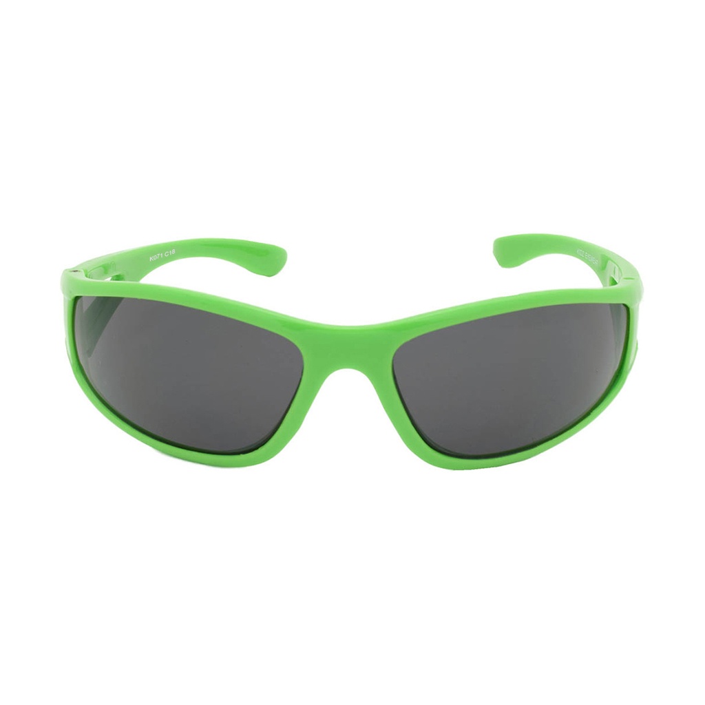 Kidz K071 C18 Shiny Solid Neon Green / Smoke Lenses
