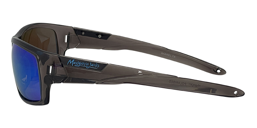 Mangrove Jacks Barrel C8 Crystal Smoke / Ice Blue Revo Polarised Lenses