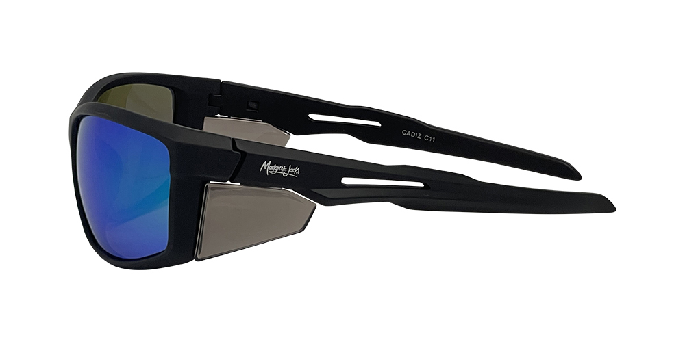 Mangrove Jacks Cadiz C11 Matte Black / Green Revo Polarised Lenses
