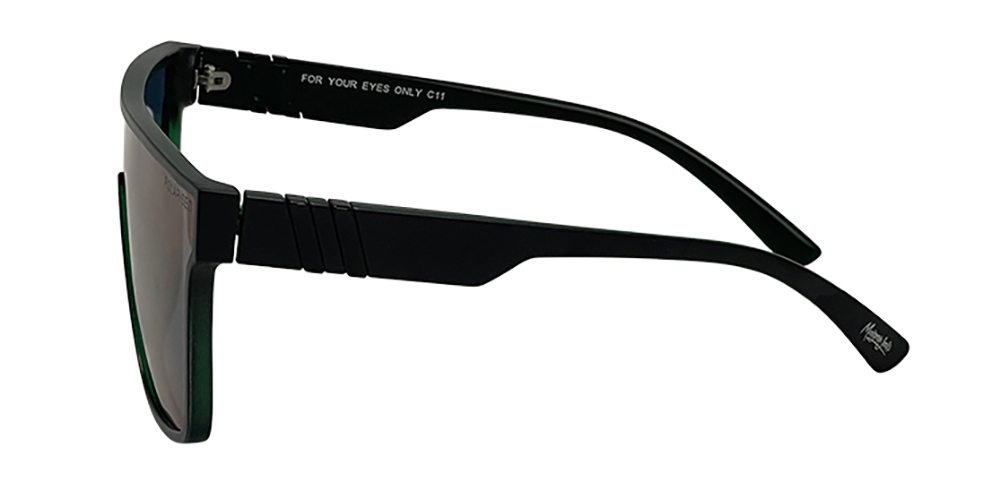 Mangrove Jacks For Your Eyes Only C11 Matte Crystal Green / Green Revo Polarised Lenses