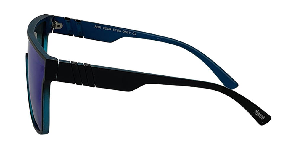 Mangrove Jacks For Your Eyes Only C2 Matte Crystal Blue / Blue Revo Polarised Lenses