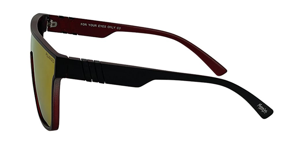 Mangrove Jacks For Your Eyes Only C3 Matte Crystal Red / Red Revo Polarised Lenses