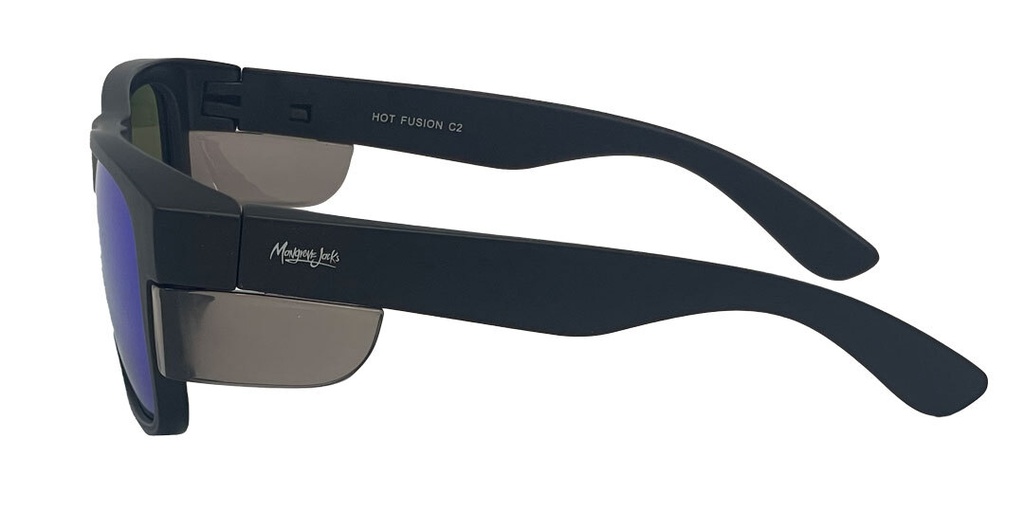 Mangrove Jacks Hot Fusion C2 Matte Black / Blue Revo Polarised Lenses