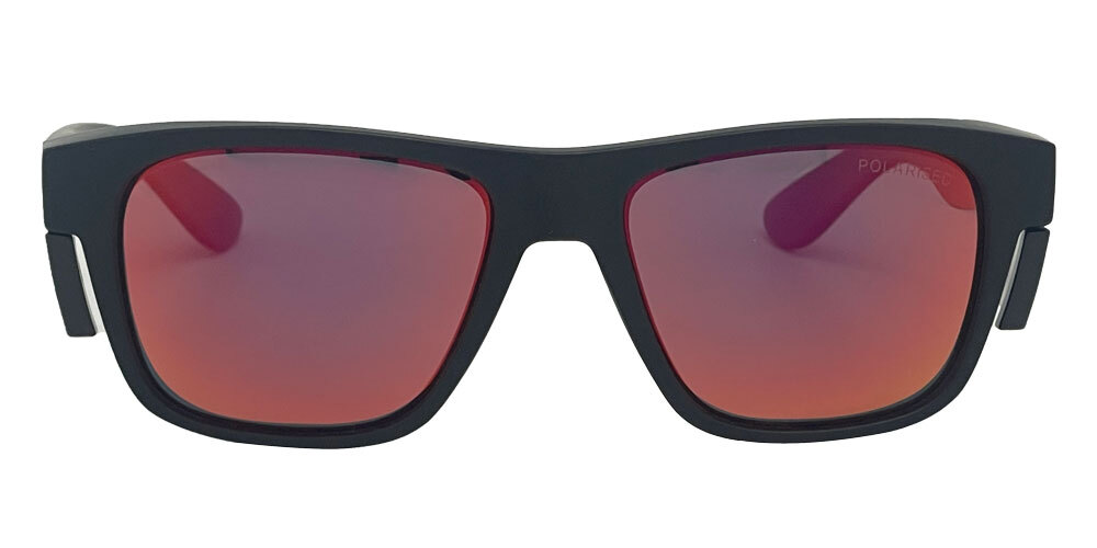 Mangrove Jacks Hot Fusion C3 Matte Black / Red Revo Polarised Lenses