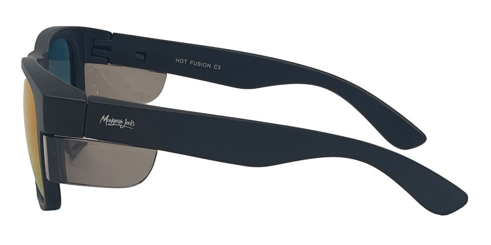 Mangrove Jacks Hot Fusion C3 Matte Black / Red Revo Polarised Lenses