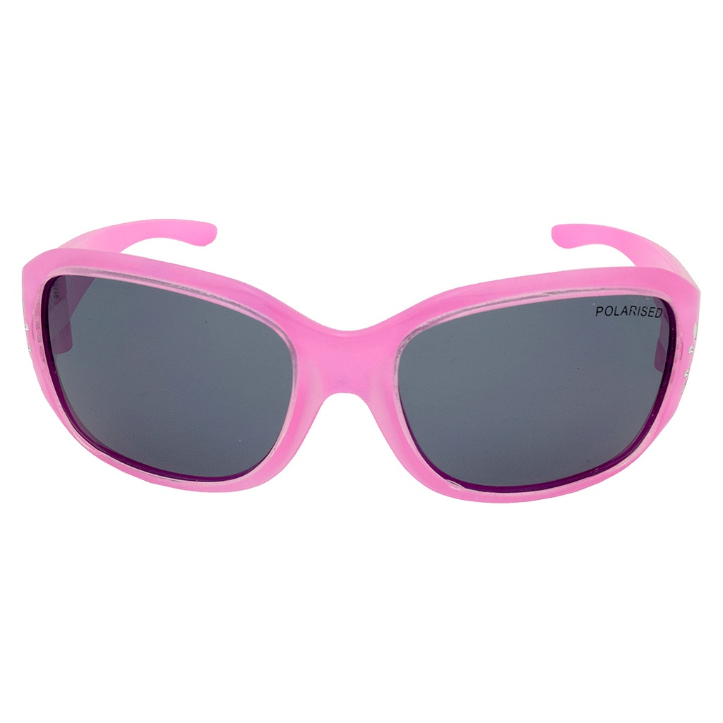 Mangrove Jacks Kids MJK018 C3 Crystal Pink w Silver Butterfly / Smoke Polarised Lenses