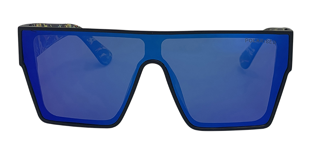 Mangrove Jacks Live and Let Live C2 Matte Black / Blue Revo Polarised Lenses