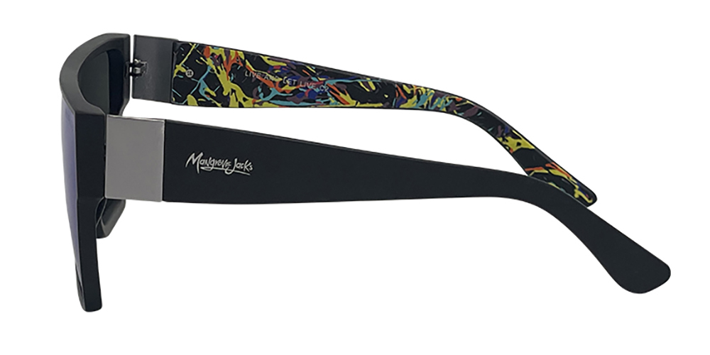 Mangrove Jacks Live and Let Live C2 Matte Black / Blue Revo Polarised Lenses
