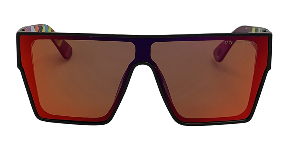 Mangrove Jacks Live and Let Live C3 Matte Black / Red Revo Polarised Lenses