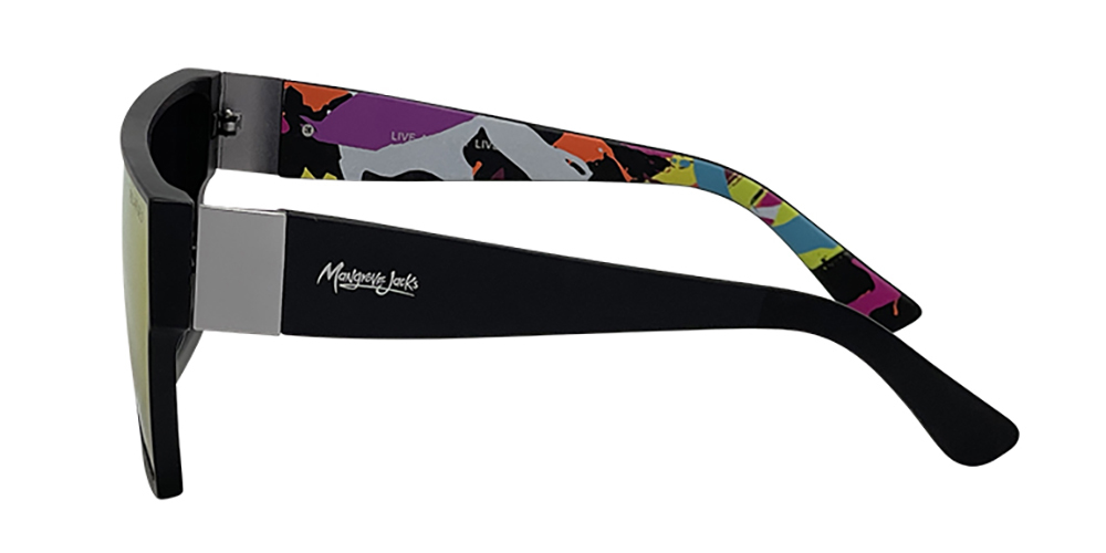 Mangrove Jacks Live and Let Live C3 Matte Black / Red Revo Polarised Lenses