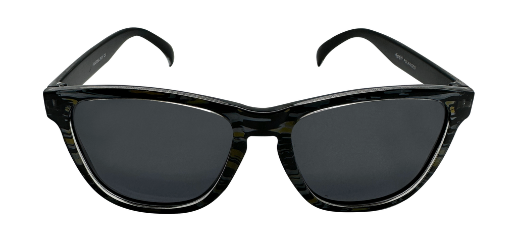 Mangrove Jacks Marina Bay C9 Crystal Stripe Print w Black Back Spray / Smoke Polarised Lenses