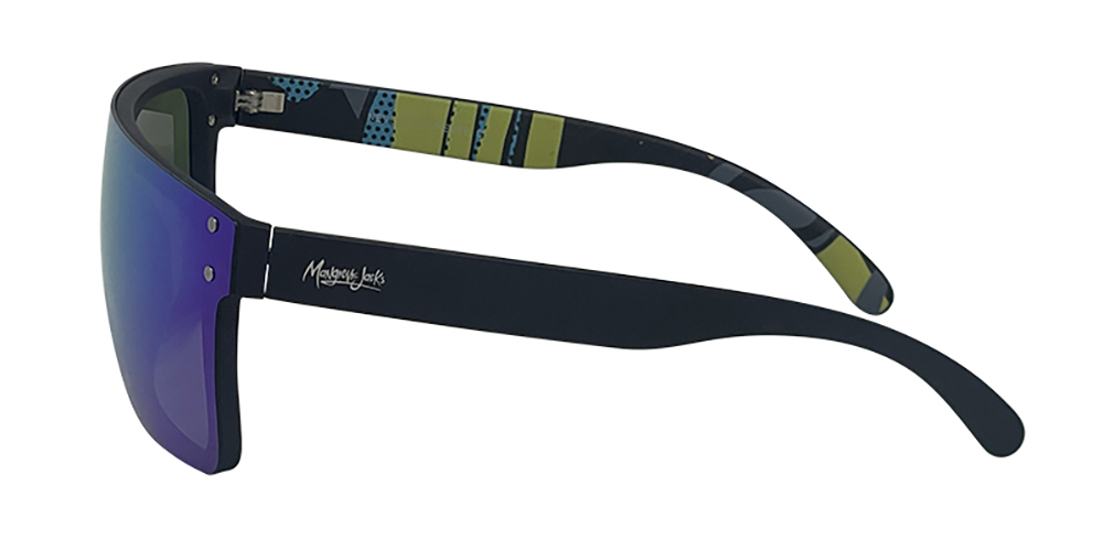 Mangrove Jacks Never Say Never C8 Matte Black / Ice Blue Revo Polarised Lenses
