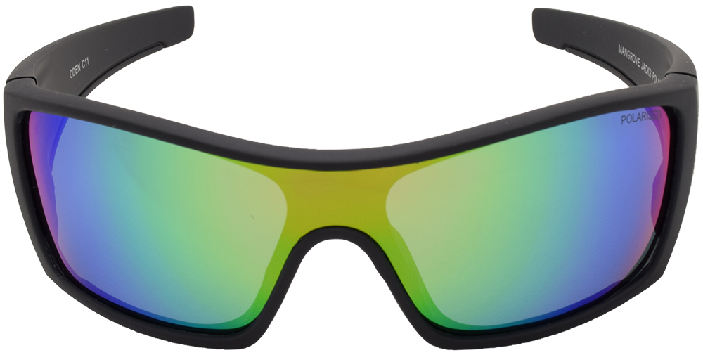 Mangrove Jacks Oden C11 Matte Black / Smoke w Green Revo Polarised Lenses