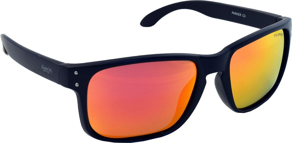 Mangrove Jacks Parker C3 Matte Black / Black Red Revo Polarised Lenses