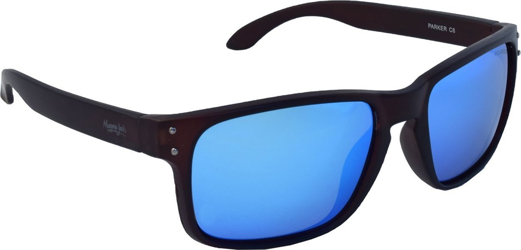 Mangrove Jacks Parker C8 Matte Black / Ice Blue Revo Polarised Lenses