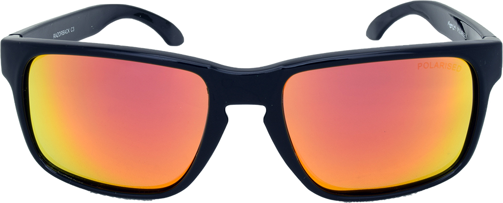 Mangrove Jacks Razorback C3 Black / Red Revo Polarised Lenses