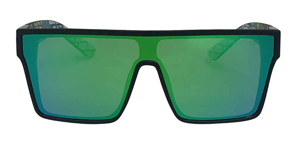 Mangrove Jacks Sin by The Sea C11 Matte Black / Green Revo Polarised Lenses