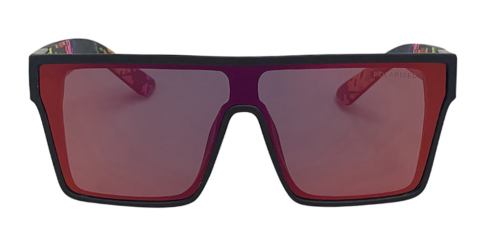 Mangrove Jacks Sin by The Sea C3 Matte Black / Red Revo Polarised Lenses