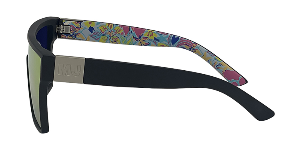 Mangrove Jacks Sin by The Sea C6 Matte Black / Pink Revo Polarised Lenses
