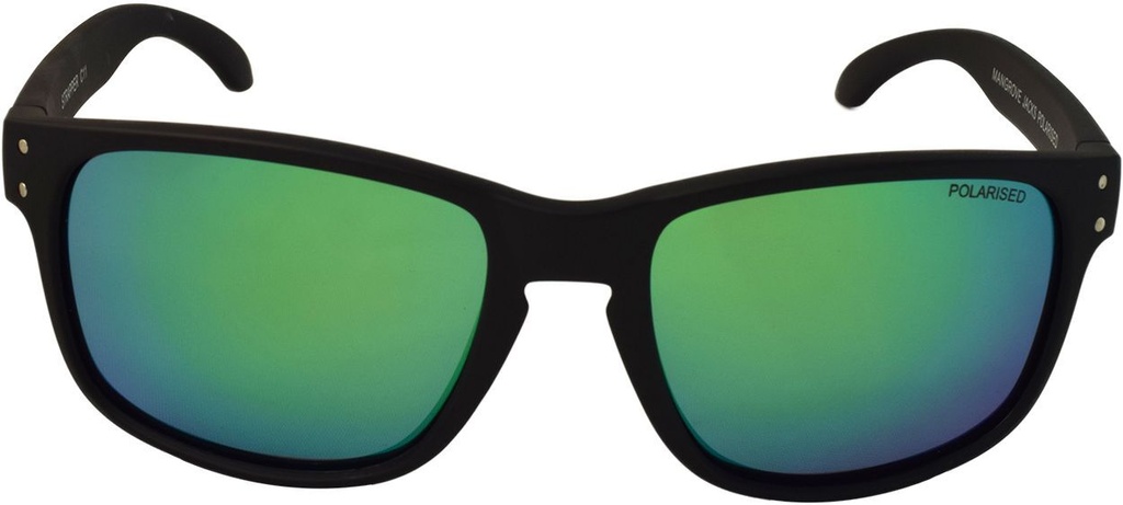 Mangrove Jacks Strapper C11 Matte Black / Green Revo Polarised Lenses