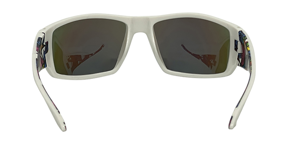 Mangrove Jacks Tromso C10 Shiny White / Ice Blue Revo Polarised Lenses