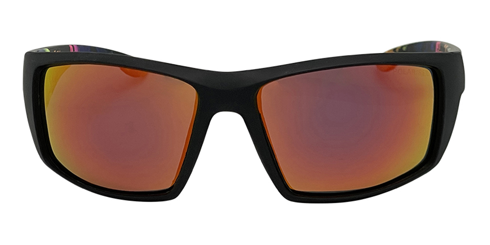 Mangrove Jacks Tromso C3 Matte Black / Red Revo Polarised Lenses