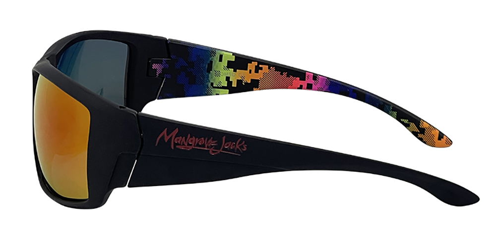 Mangrove Jacks Tromso C3 Matte Black / Red Revo Polarised Lenses