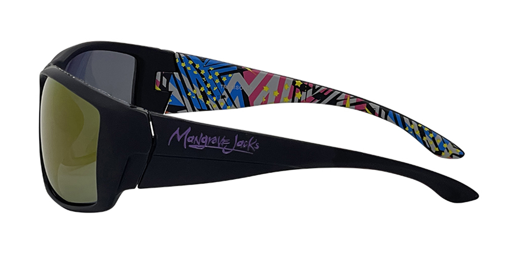 Mangrove Jacks Tromso C7 Matte Black / Purple Revo Polarised Lenses