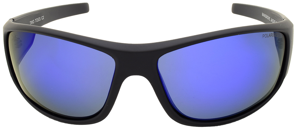Mangrove Jacks Two Toes C2 Matte Black / Blue Revo Polarised Lenses
