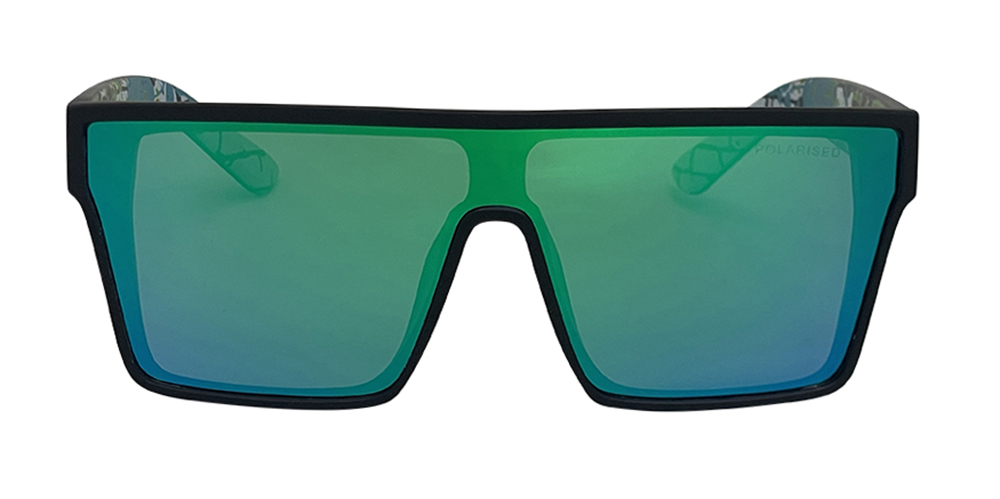 Mangrove Jacks What You Need C11 Matte Black / Green Revo Polarised Lenses