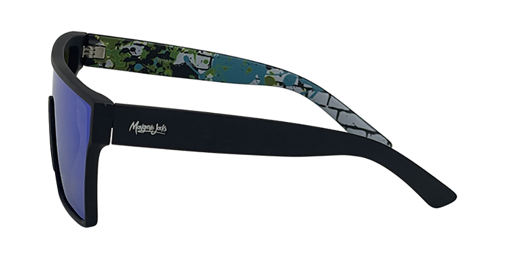 Mangrove Jacks What You Need C11 Matte Black / Green Revo Polarised Lenses