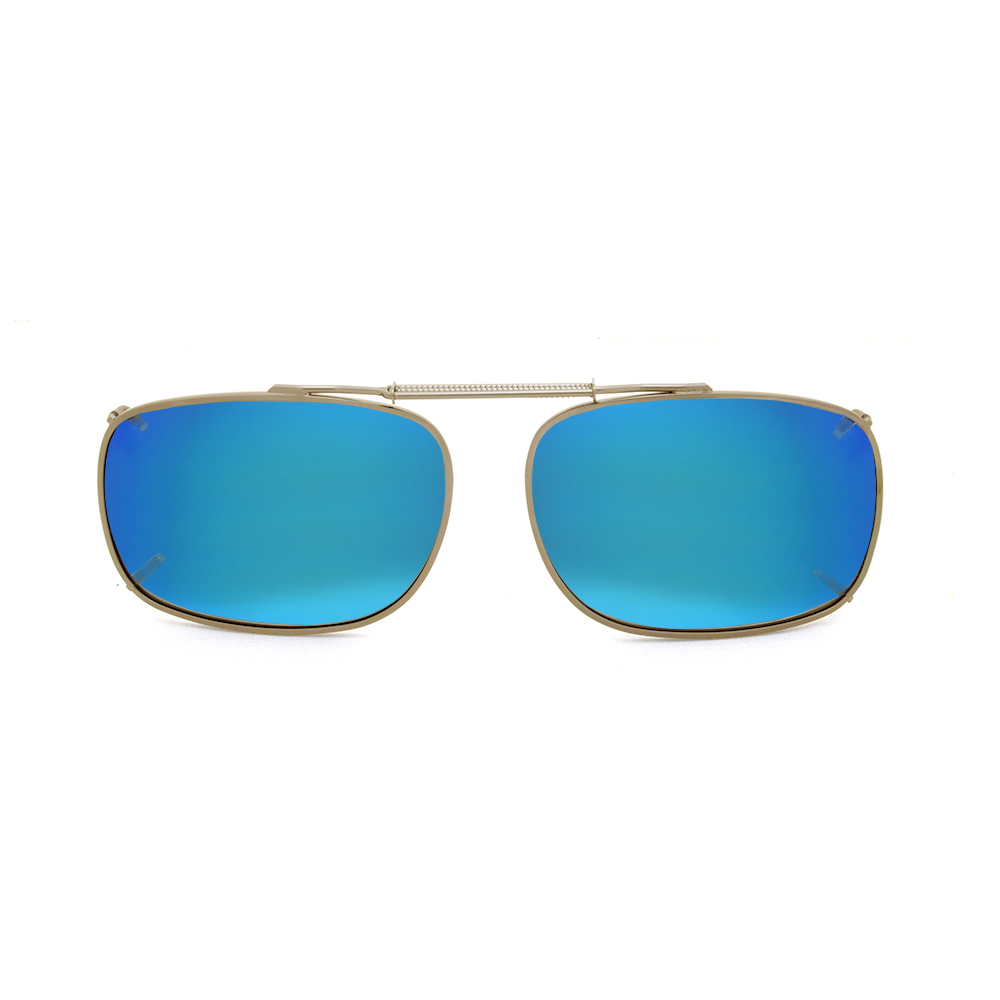 Stalkers Clip On Size 7 Dark Gunmetal Frame / Ice Blue Revo Polarised Lenses