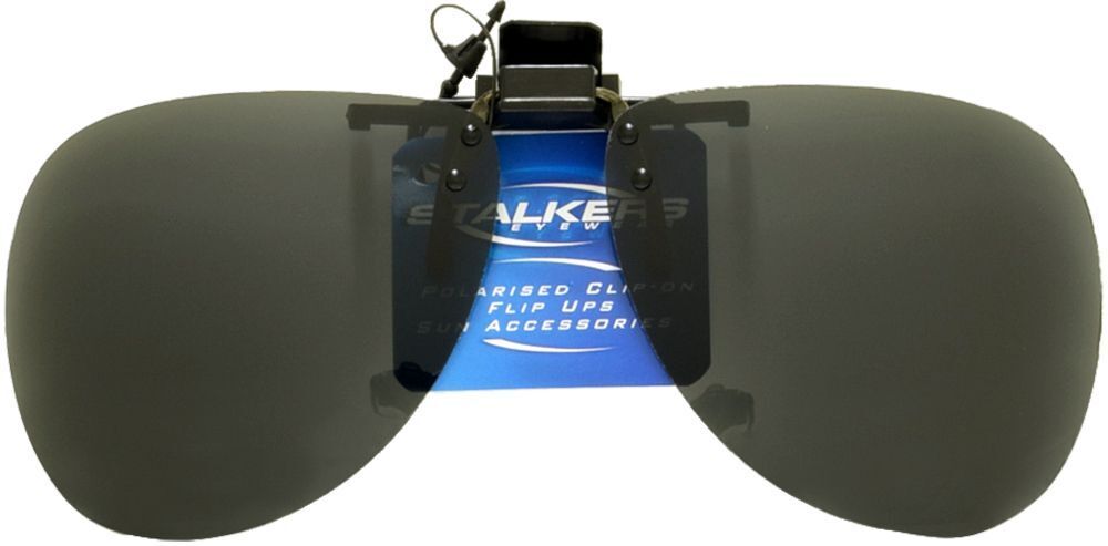 Stalkers Flip Ups Aviator Gunmetal Frame / Smoke Polarised Lenses