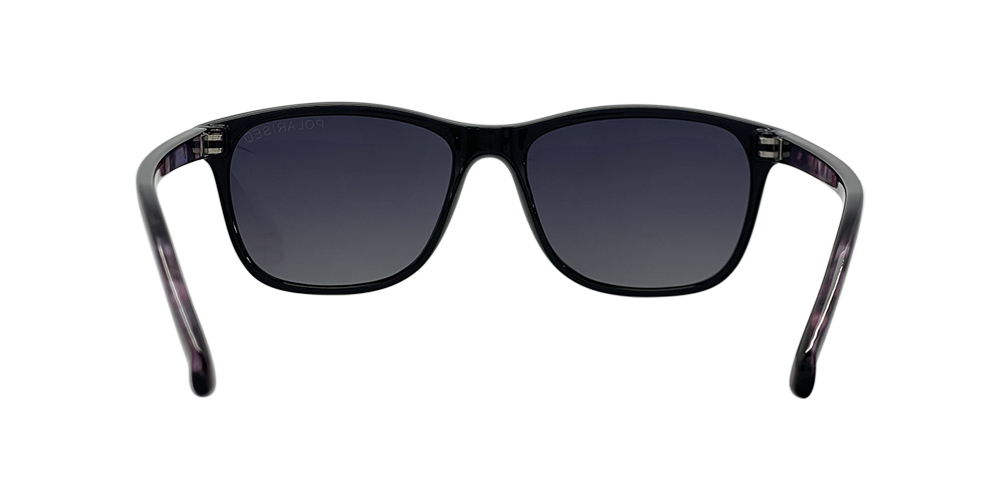 Stiletto April C5 Shiny Black w Demi Purple / Smoke Gradient Polarised Lenses