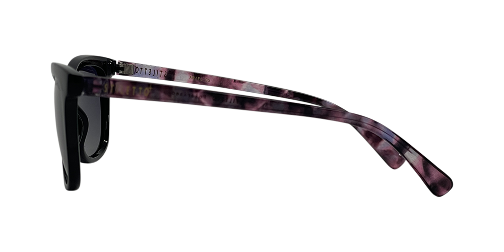 Stiletto Ariel C5 Shiny Black w Demi Purple / Smoke Gradient Polarised Lenses