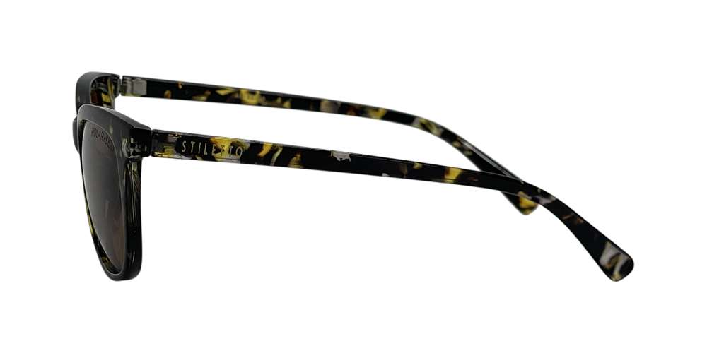 Stiletto Ariel C6 Crystal Rose w Demi Black / Brown Polarised Lenses