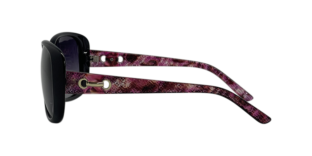 Stiletto Ava C5 Shiny Black w Demi Purple / Smoke Gradient Polarised Lenses