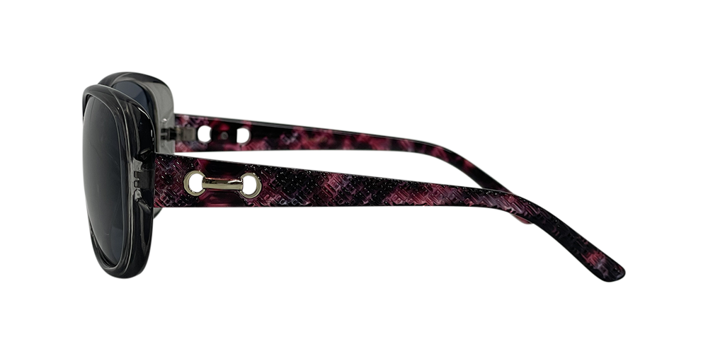 Stiletto Ava C7 Crystal Smoke w Brown Gold Stripe / Smoke Polarised Lenses