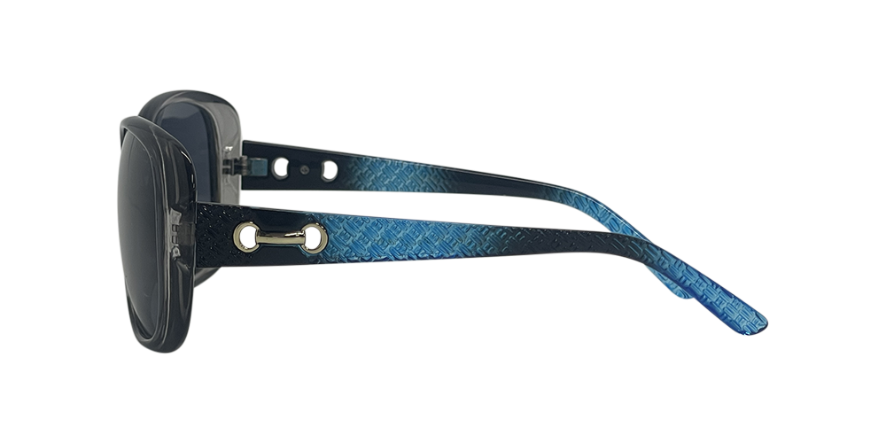 Stiletto Ava C9 Crystal Dark Smoke w Blue Fade / Smoke Polarised Lenses