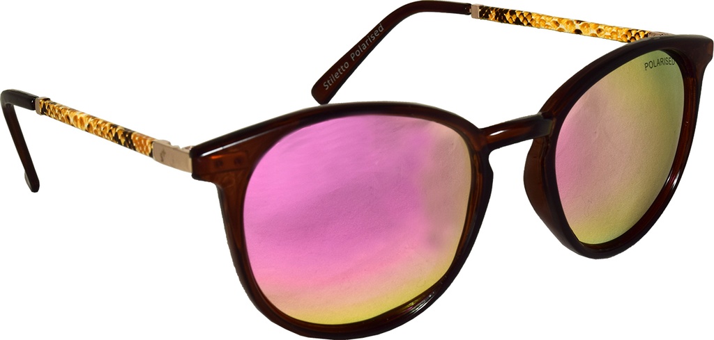 Stiletto Cody C5 Crystal Brown / Peach Revo Polarised Lenses