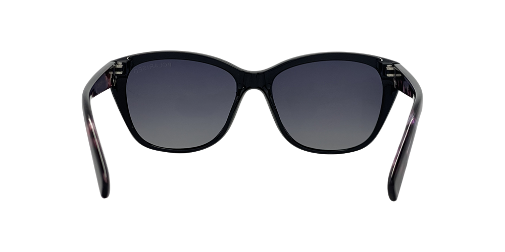 Stiletto Coral C5 Shiny Black w Demi Purple / Smoke Gradient Polarised Lenses