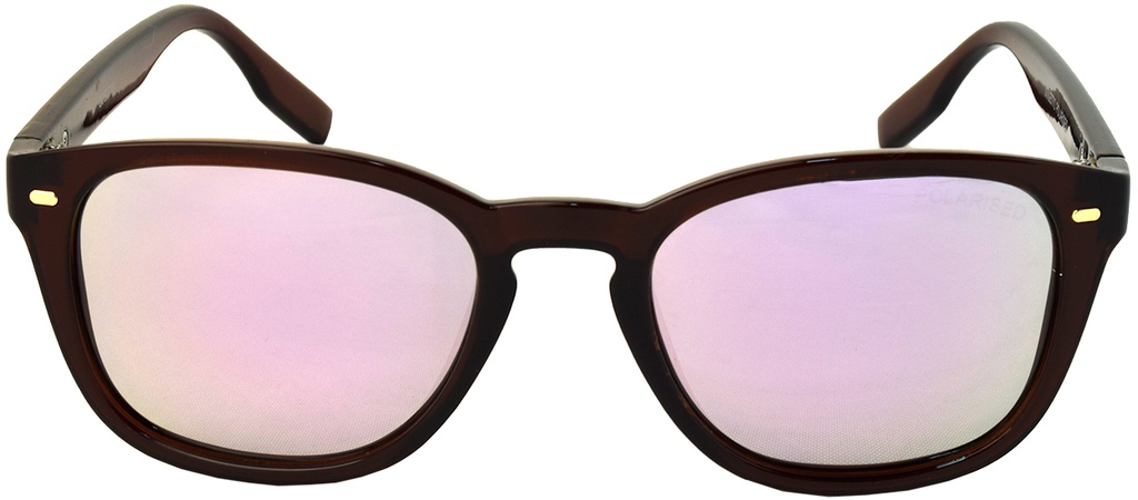 Stiletto Zoe C10 Crystal Dark Brown Light Gold / Purple Revo Polarised Lenses