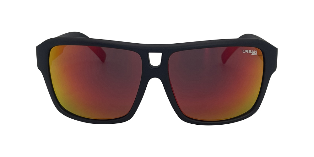 Urban Zoo Crosstown C13 Matte Black / Smoke w Red Revo Lenses