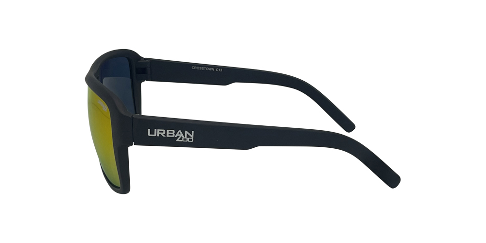 Urban Zoo Crosstown C13 Matte Black / Smoke w Red Revo Lenses