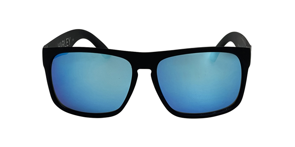 Urban Zoo Harley C18 Matte Black / Ice Blue Revo Lenses