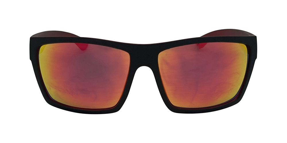 Urban Zoo Hoodlum C13 Matte Black w Matte Crystal Red Interior / Red Revo Lenses
