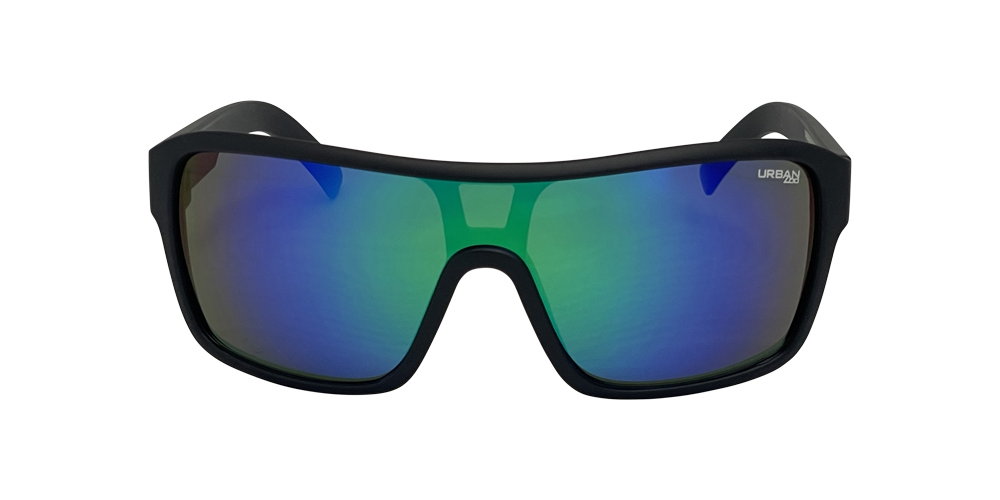 Urban Zoo Quantum C21 Matte Black / Smoke w Green Revo Lenses