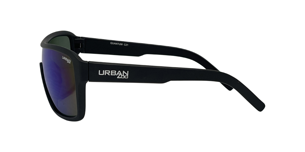 Urban Zoo Quantum C21 Matte Black / Smoke w Green Revo Lenses